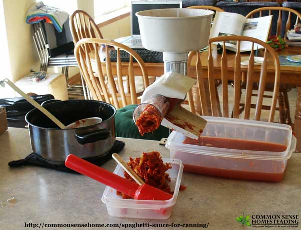 Slow cooked and loaded with flavor, this homemade canning spaghetti sauce is a great way to preserve the harvest. Never buy sauce from the store again.