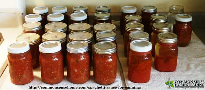 Slow cooked and loaded with flavor, this homemade canning spaghetti sauce is a great way to preserve the harvest. Never buy sauce from the store again.