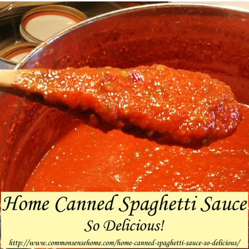 Home Canned Spaghetti Sauce