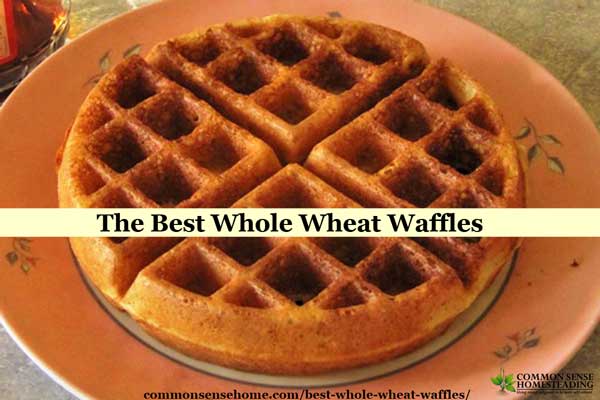 Homemade whole wheat waffles (or pancakes) that are soaked overnight. 100% whole grain - easy, delicious, kid friendly and make ahead.