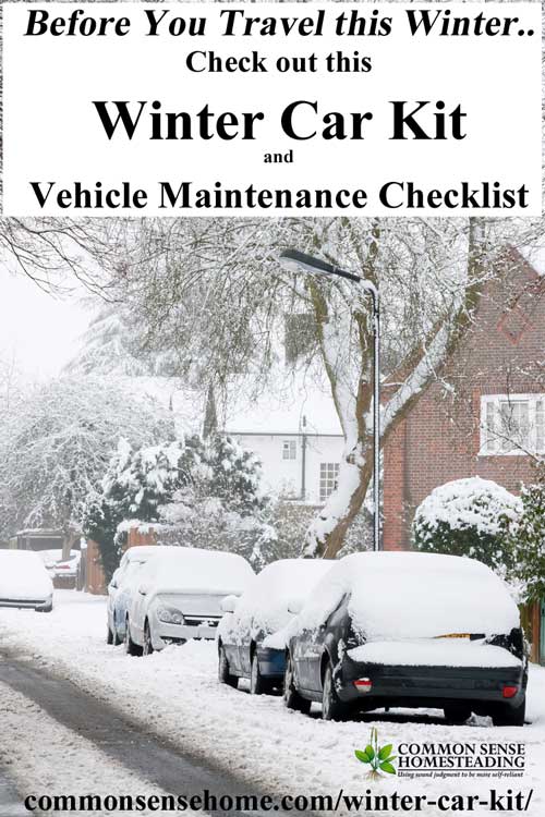 Don't tackle winter driving unprepared. Use this winter car kit and 5 point winter vehicle checklist to keep you and your family safe.