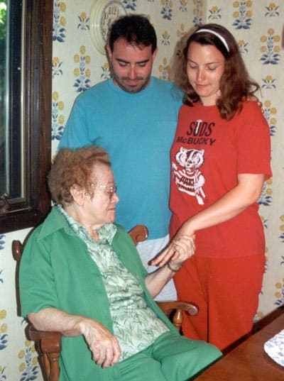 Grandma Ida admiring the ring