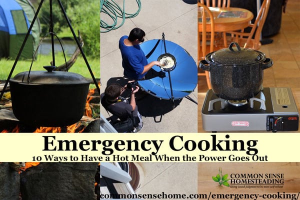 Emergency Cooking - everything from simple heating to large scale cooking for emergency situations. Cooking options for inside and outside use.