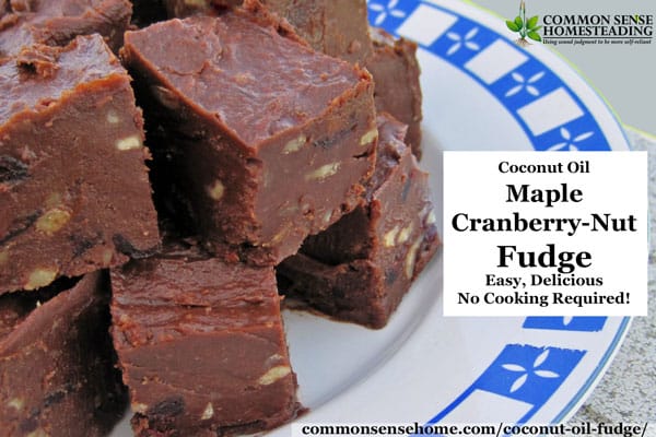 Easy coconut oil fudge recipe features coconut oil, nuts, cocoa powder, maple syrup or honey plus dried fruit. Loaded with healthy fat and antioxidants.