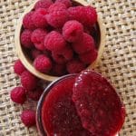 This easy Low Sugar Raspberry Jam recipe is bursting with raspberry flavor. It uses less sugar and can be made with fresh or frozen raspberries.