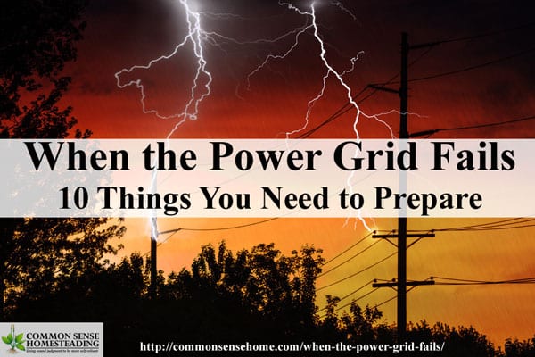 When the Power Grid Goes Down - 10 Things You Need to Prepare for a power outages that disrupt electricity, communications, water and trash pickup.