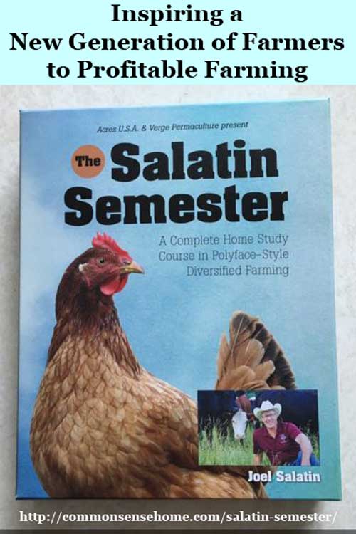 The Salatin Semester is the most comprehensive small farming resource I've reviewed and provides information critical for the survival of the family farm.