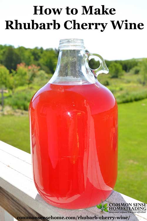 Rhubarb cherry wine is an easy country wine that combines two abundant local fruits - rhubarb and tart cherries - into a bright and fruity homemade wine.