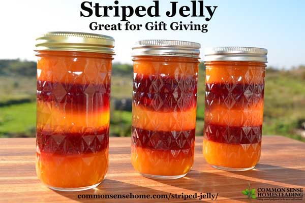 Striped jelly pours make your homemade jams and jellies look extra special. Great for gift giving, or as a premium product for your farm market stand.