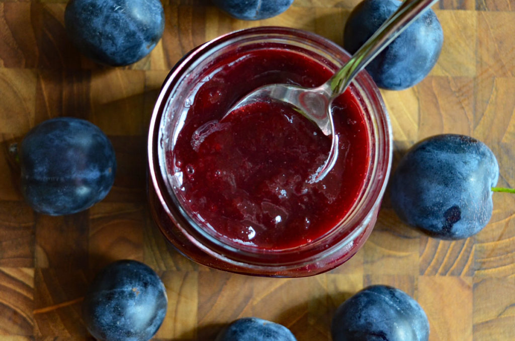 plum preserves and plums