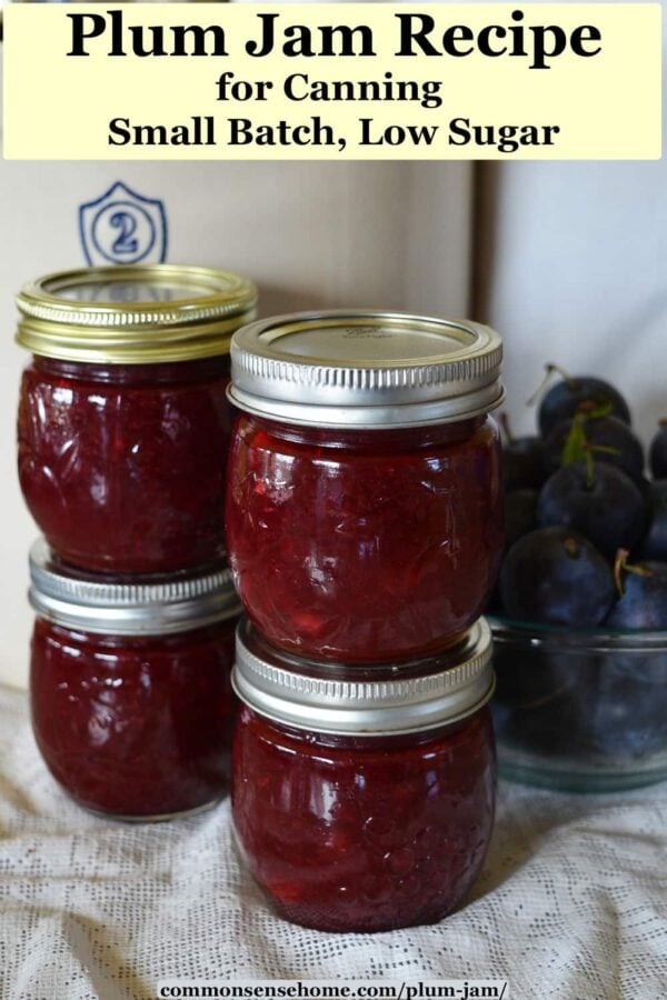 Plum Jam with Walnuts and Rum Small Batch, Low Sugar