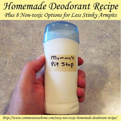 Homemade Deodorant Recipe Plus 8 Non-toxic Options for Less Stinky Armpits @ Common Sense Home