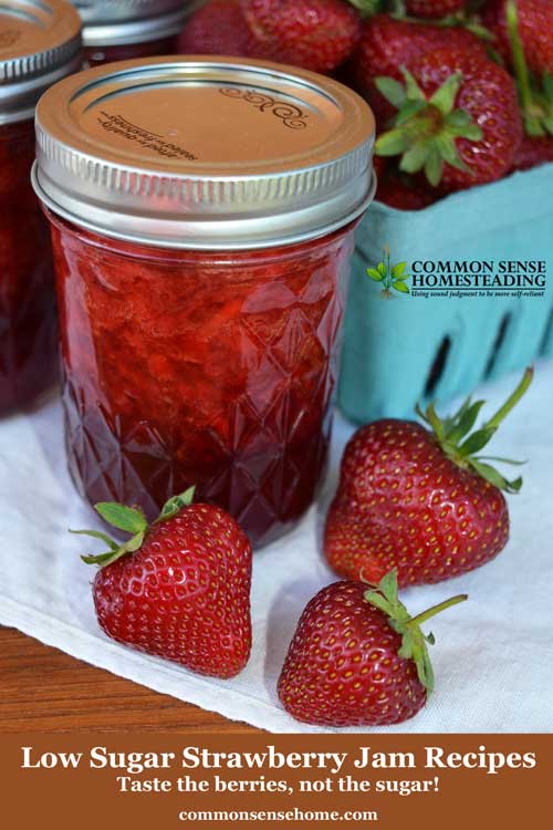 Low Sugar Strawberry Jam and Strawberry Banana Jam