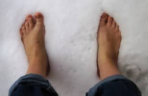 feet in snow