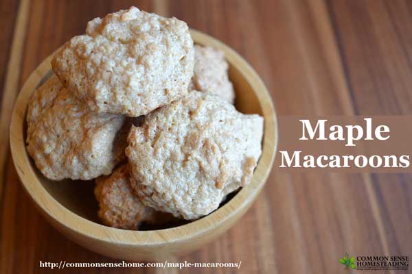 Maple macaroons are a light, crispy, easy to make cookie sweetened with real maple syrup. Gluten free, dairy free, and refined sugar free.