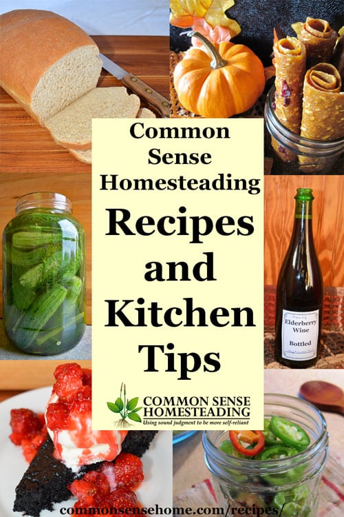 Recipes from Common Sense Preparedness Recipes-kitchen-tips