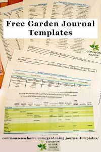 Free Gardening Journal Templates And Other Garden Record