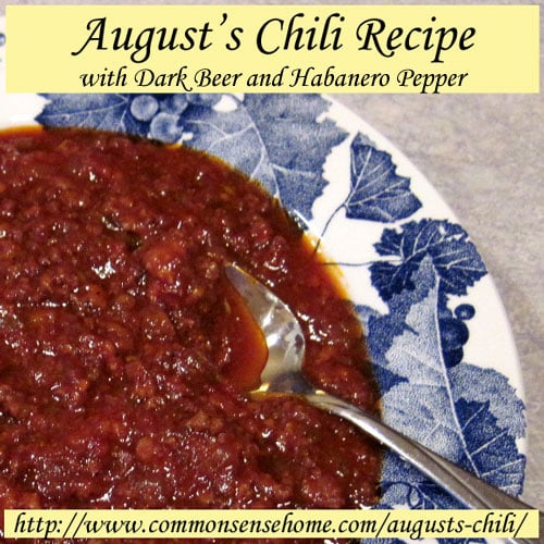 August’s Chili Recipe with Dark Beer and Habenero Pepper