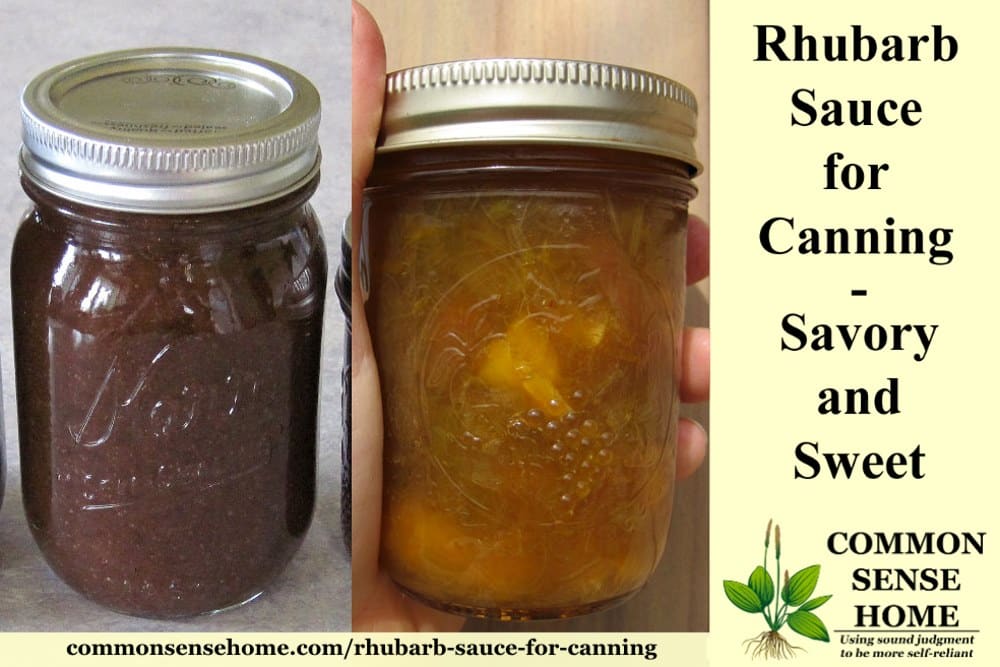 rhubarb sauce jars