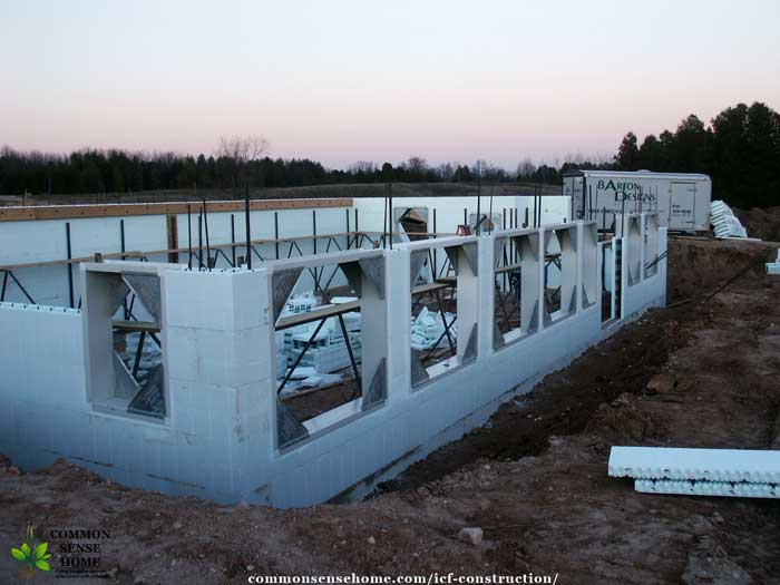 ICF foundation/basement wall in progress