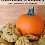 These easy to make soft Pumpkin Oatmeal Cookies are chewy, nutty and delicious. Works well with a variety of flour types, including gluten free flour blends