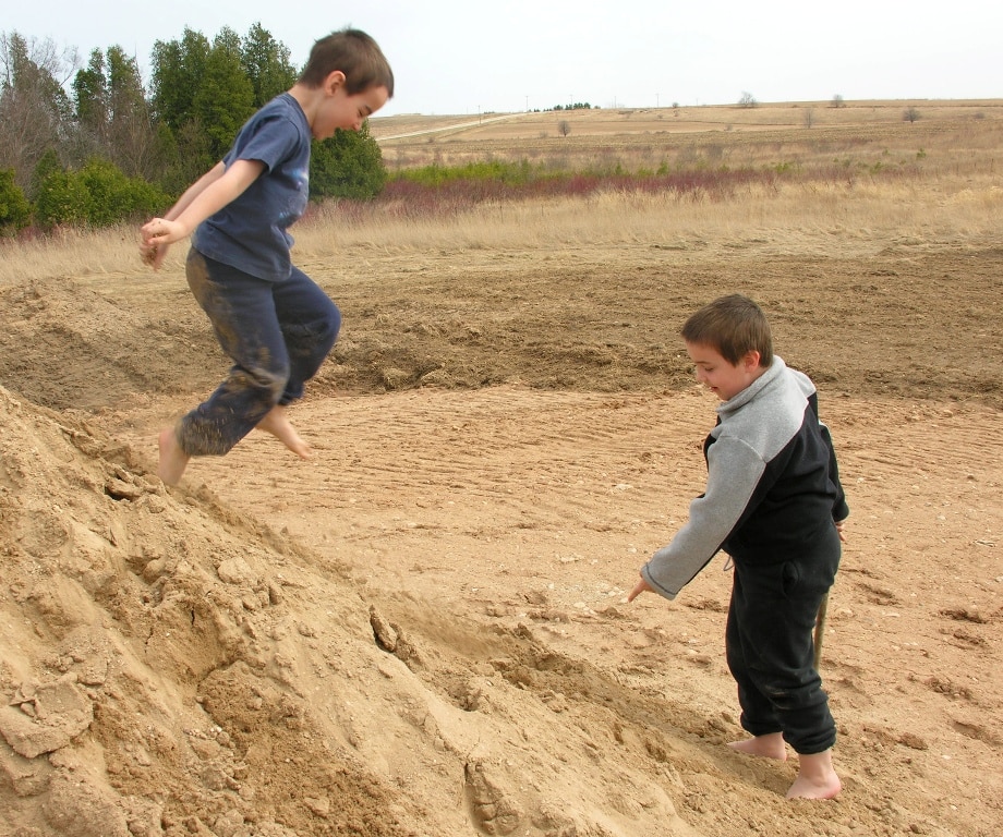 Boys in dirt