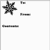 jar labels with snowflake