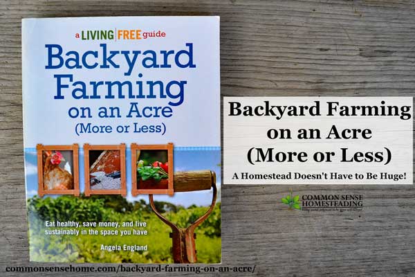 Backyard Farming on an Acre (More or Less) book review. Learn how to make the most out of the space you have. Gardening, animals, crafts and more.