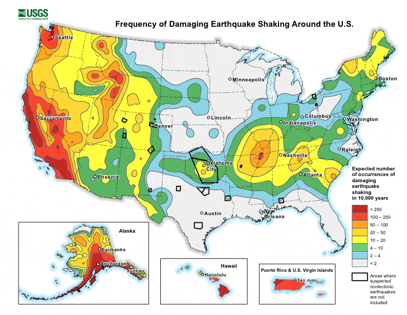 USGS Earthquake Hazard Map