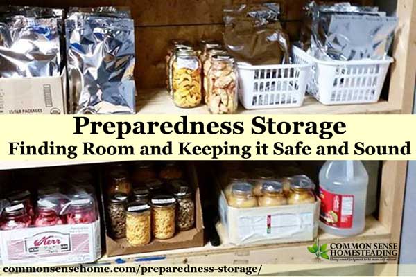 Preparedness Storage - ideas for where to stash your preparedness storage (and general food storage), and tips for keeping it usable.