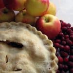 cranberry-apple pie with apples and cranberries