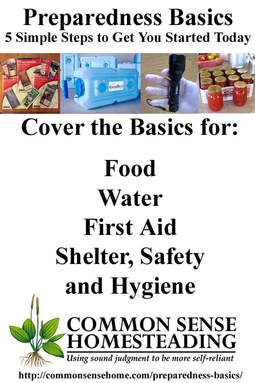 Preparedness Basics - Simple steps to be ready for stressful times. Make better decisions, have more options and possibly save yourself some money.