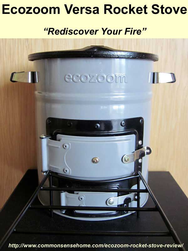 Ecozoom Rocket Stove, a sturdy multi-fuel stove that's small enough to keep on hand for emergencies or camping, durable enough be a primary cook stove.