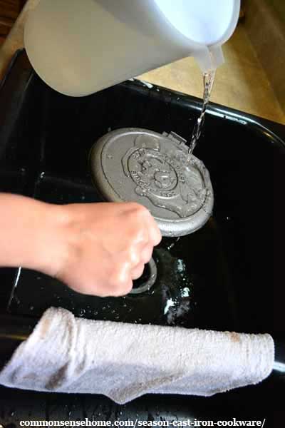 cleaning cast iron before seasoning