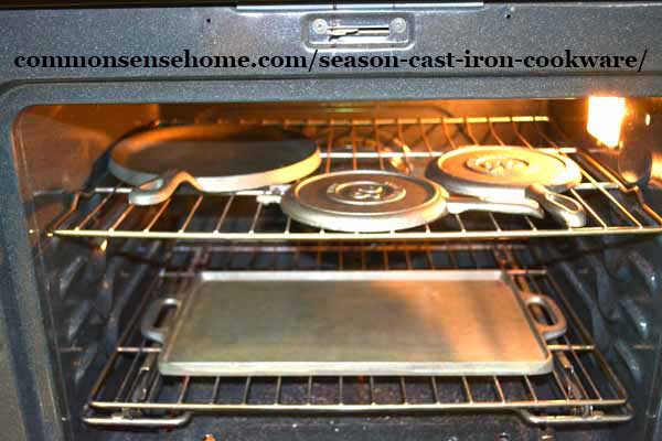 preheating cast iron before seasoning