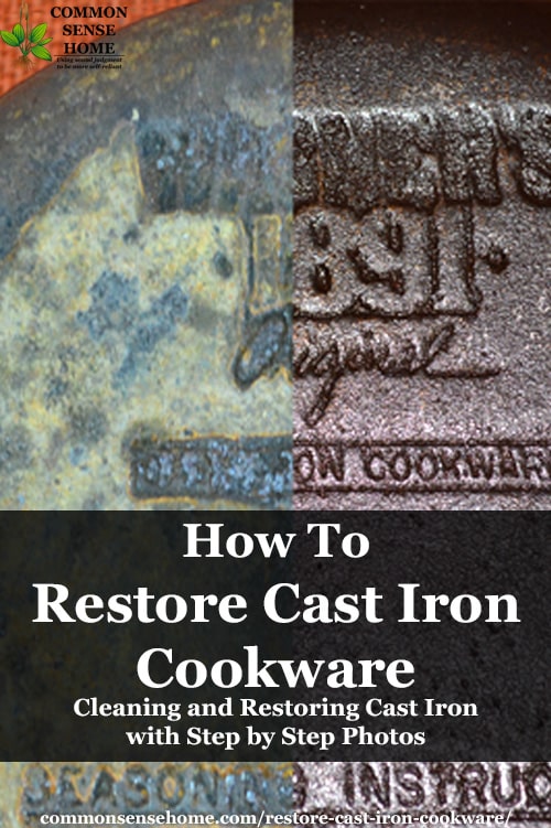 vintage cast iron before and after restoration