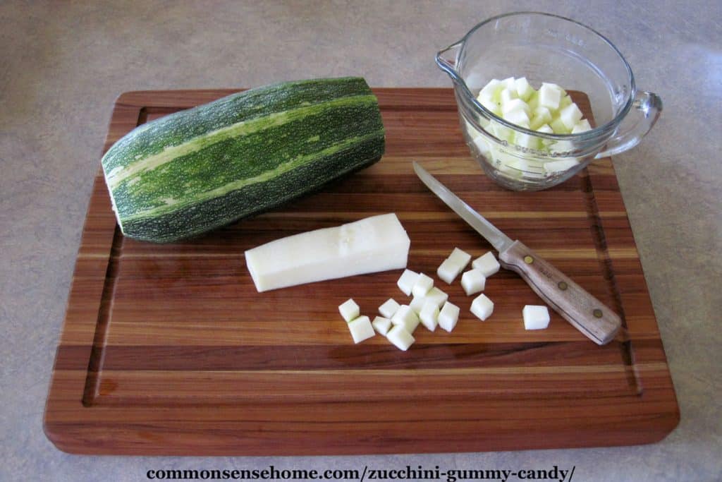 zucchini on cutting board