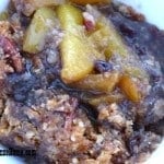 Campfire peach cobbler