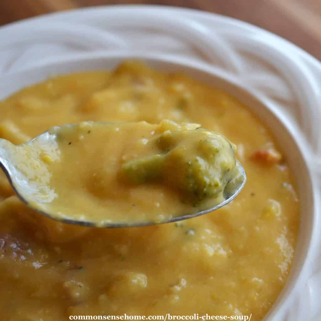 homemade broccoli cheese soup