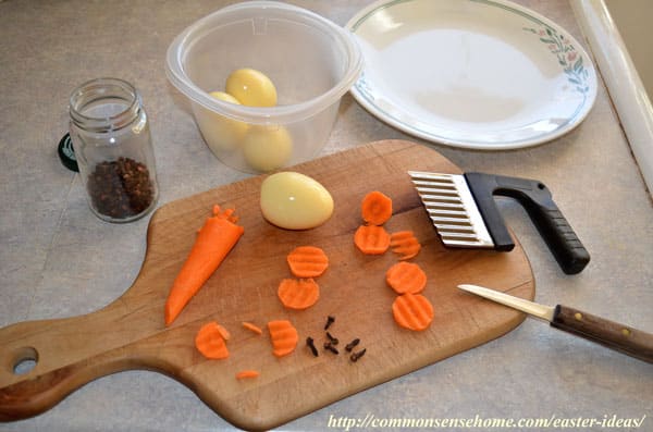 Easter Ideas - Easter bunnies and chicks made from peeled hard boiled eggs.