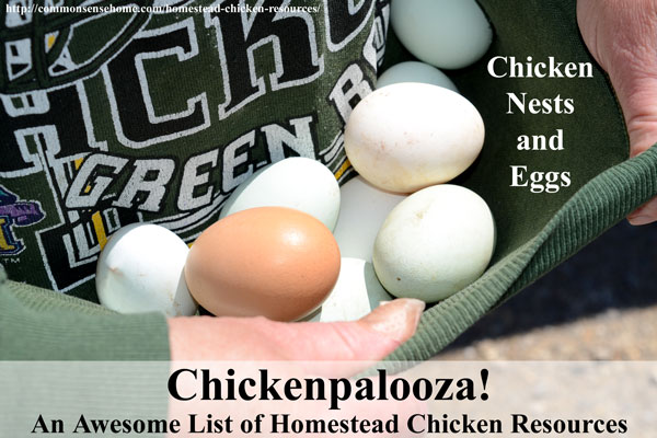 Chickenpalooza! An Awesome List of Homestead Chicken Resources - Recommended books, equipment and links to over 60 homestead chicken posts on the web covering everything from chicks to chicken diapers.
