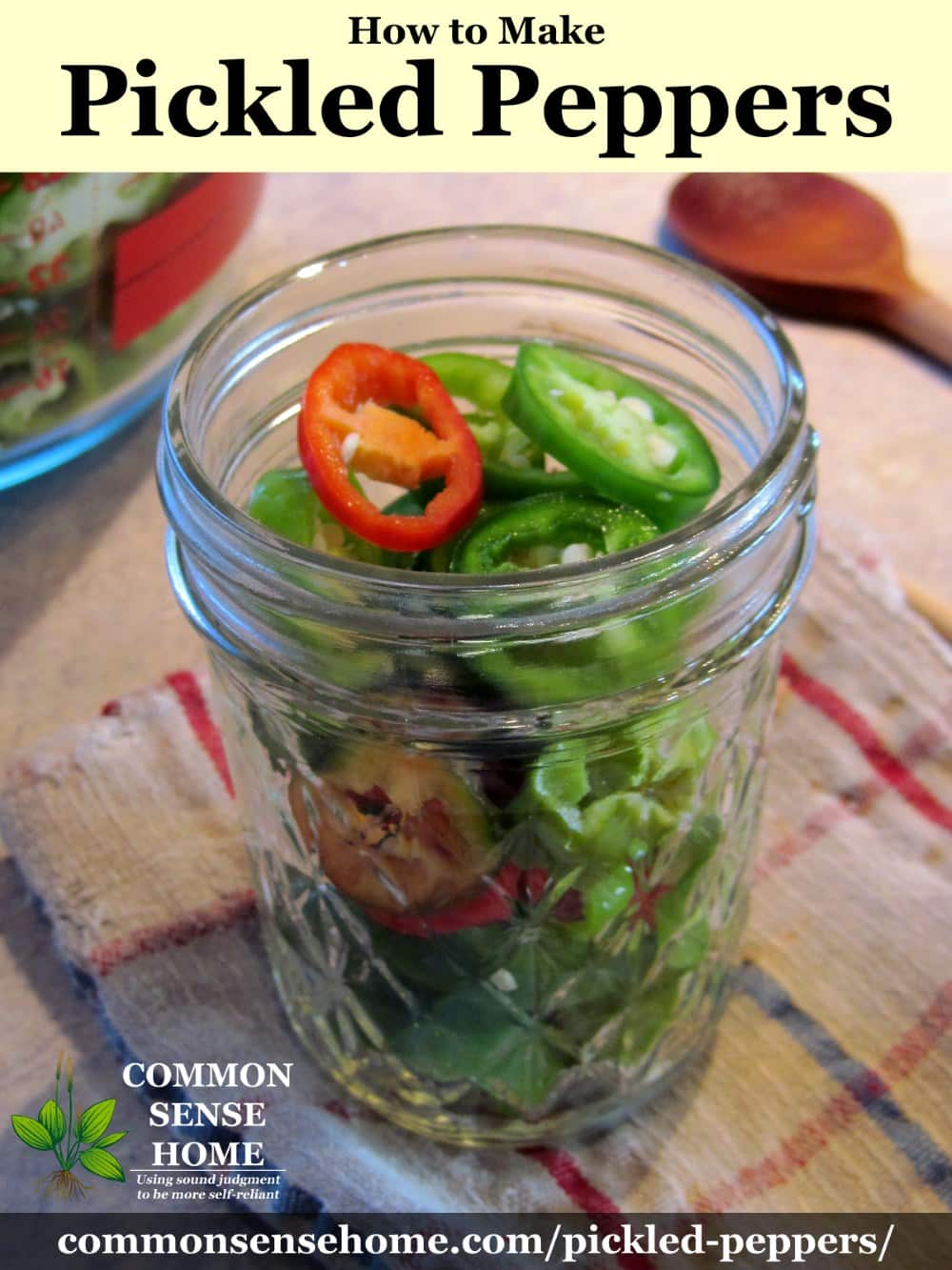 peppers in jar for pickling