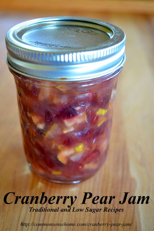 Cranberry Pear Jam - Traditional and Low Sugar Recipes