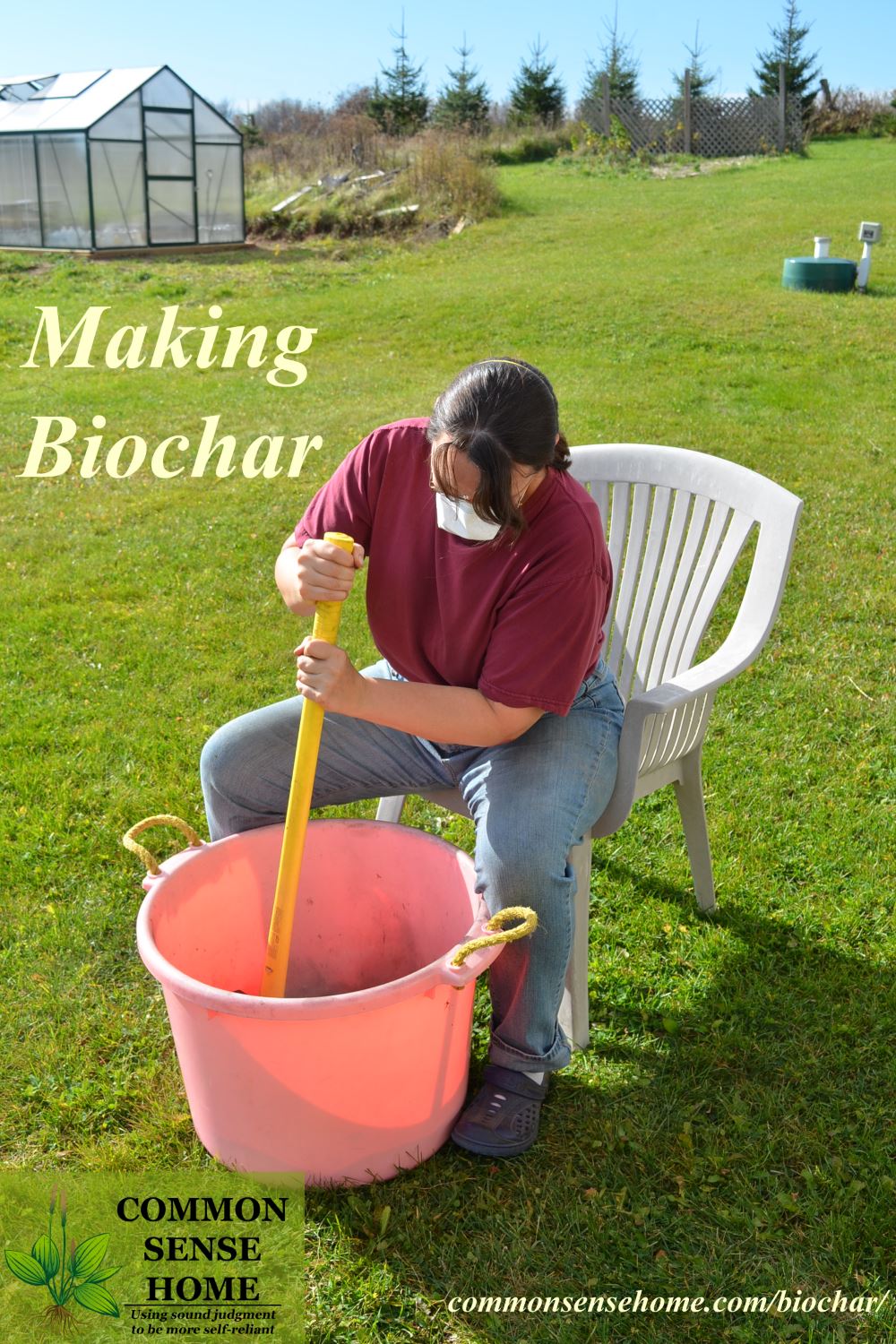 Smashing biochar