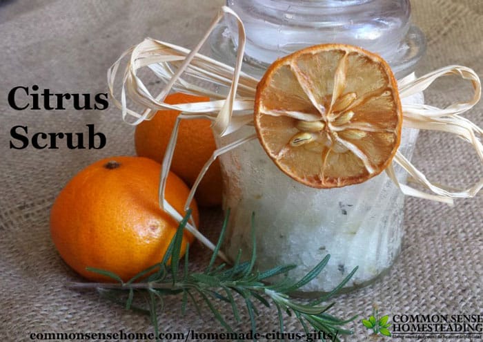 Turn citrus into a fun array of homemade citrus gifts! From candles to cleaners to luxurious body scrubs.