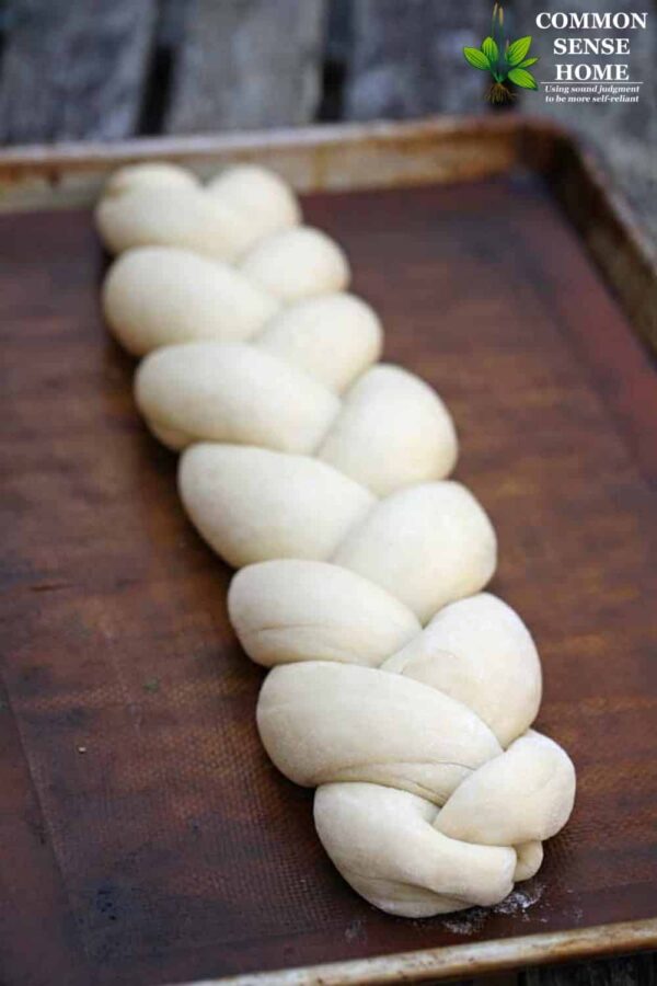 braided challah dough