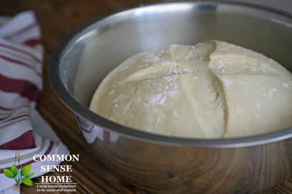 challah bread after rising