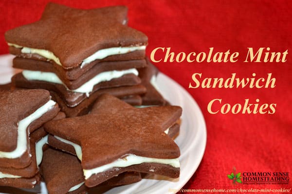 Homemade chocolate mint cookies - serve them as a mint chocolate sandwich cookie, or skip the filling and dip them in melted chocolate for decadent treat.