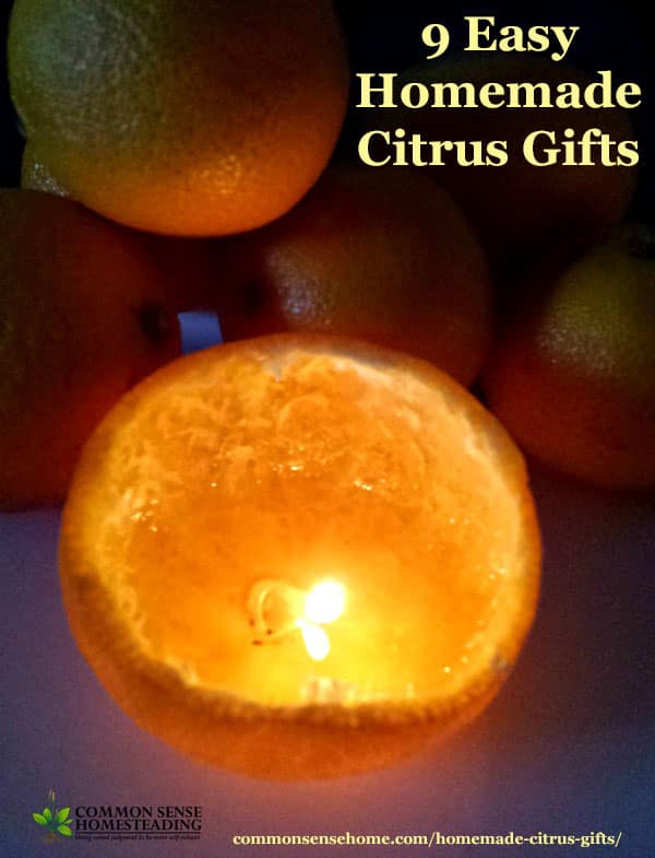 Turn citrus into a fun array of homemade citrus gifts! From candles to cleaners to luxurious body scrubs and these homemade citrus candles.