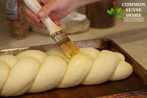 glazing challah bread